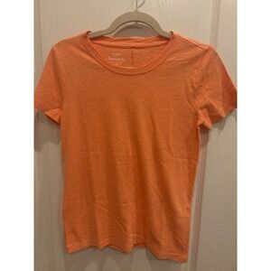 JCrew Girlfriend Crewneck Tee Peach Sz XS